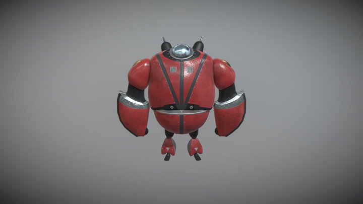 Round Robot 3D Model