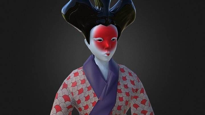 GEISHA - Personaje Texturizado 3D Model
