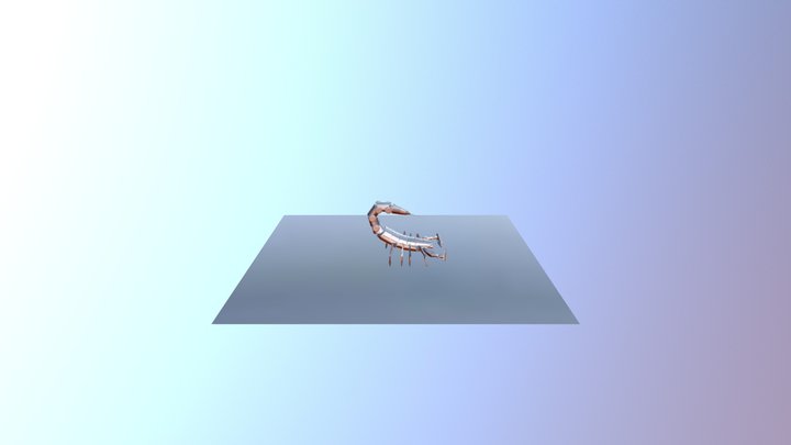 Mechanical scorpion and simple animation 3D Model