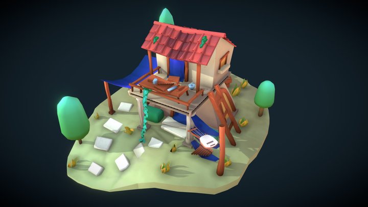 GA1 DAE Villages: Greek Instrument Maker 3D Model