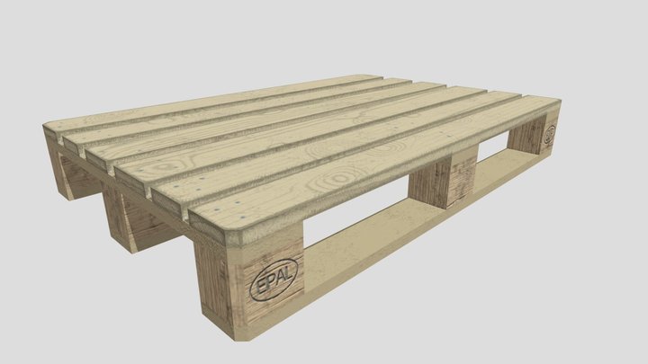 Euro pallet Евро паллет поддон 3D Model
