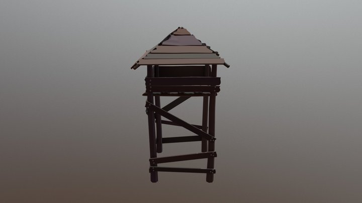 Wooden hunters tower 3D Model