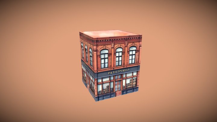 3D architecture low poly