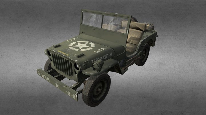 Jeep Willys 1944 3D Model