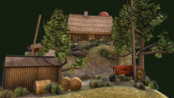DAE Diorama Small Farm 3D Model