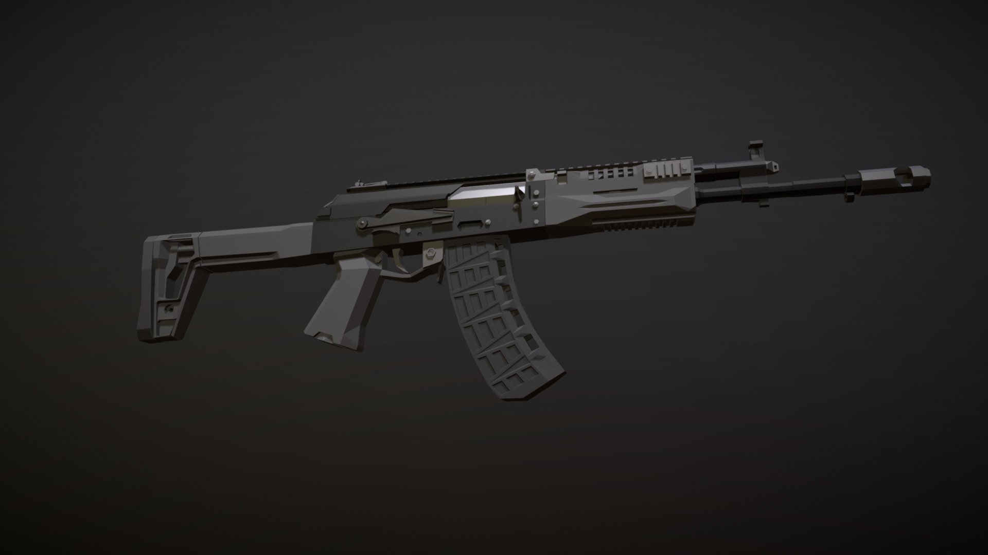 Low-Poly AK12 (outdated) - 3D model by notcplkerry [93839d8] - Sketchfab