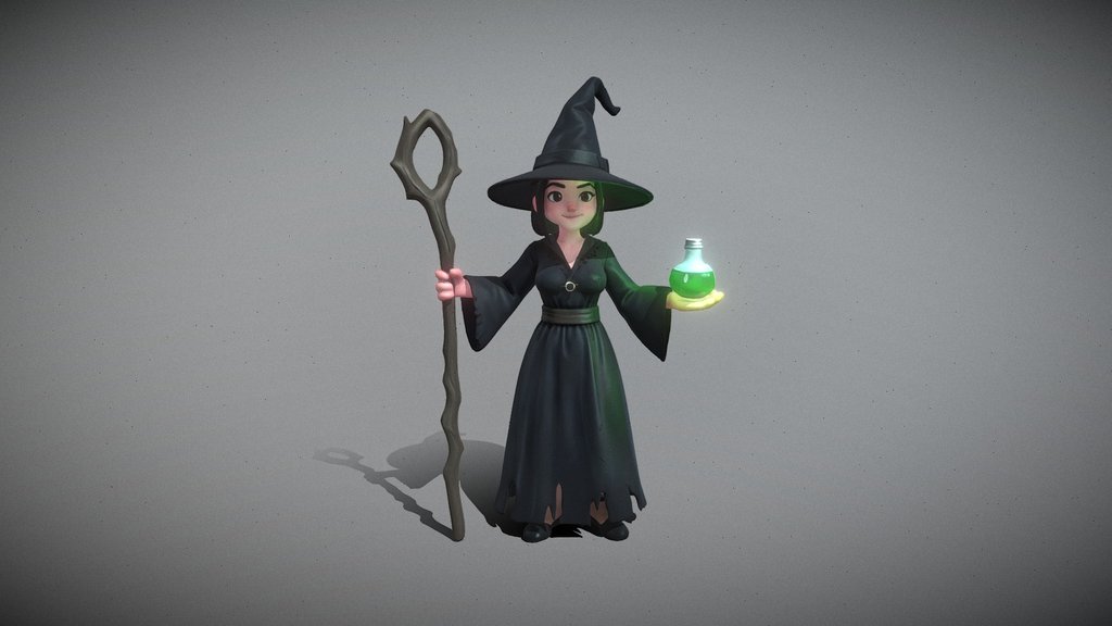Little Stylized Potion Witch