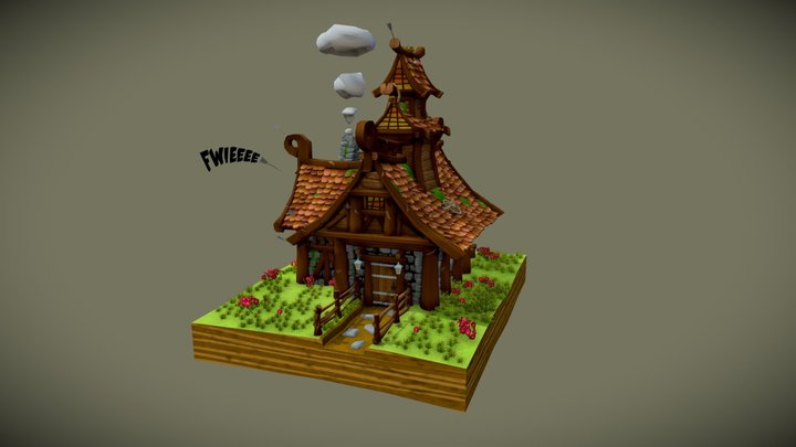 Bas Muller Game Art exam: DAE Villages 3D Model