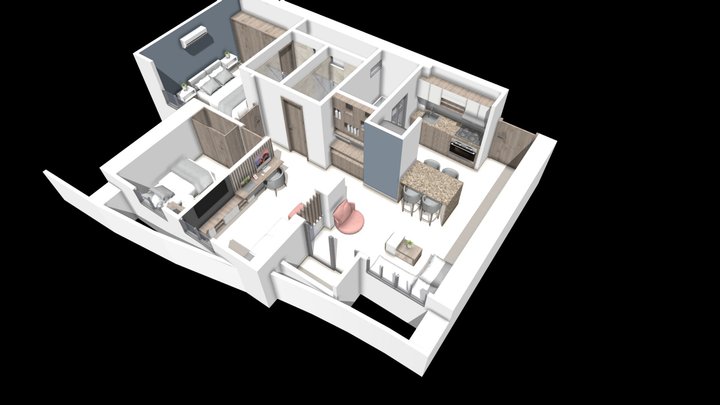 Nogales Club / Apto gastronómico 2 Hab. 3D Model