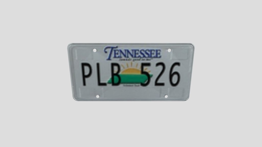 Tennessee Licence Plate Pl