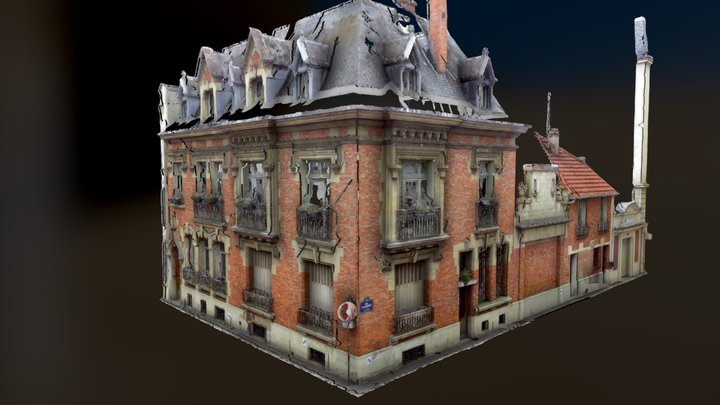 Façade d'immeuble 3D Model