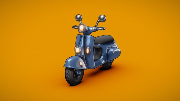 Stylized ⨯ Vespa Scooter 3D Model