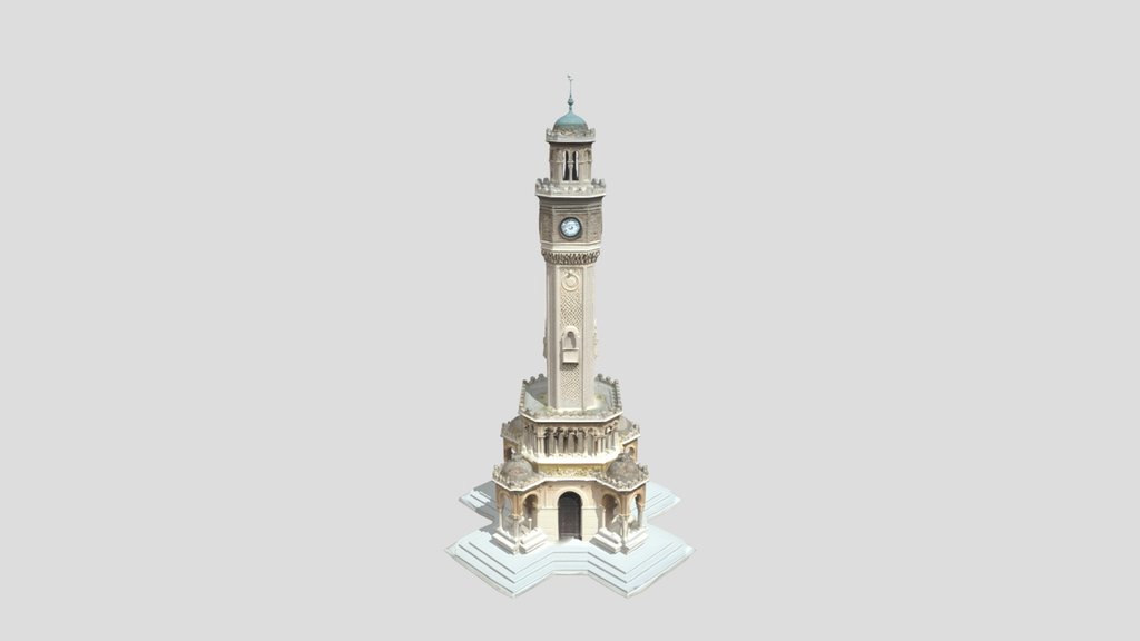 Izmir Clock Tower Textured  GLB