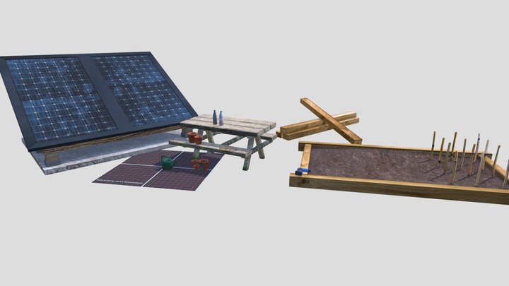 DAE 5 Finished props - ECO HOUSE 3D Model