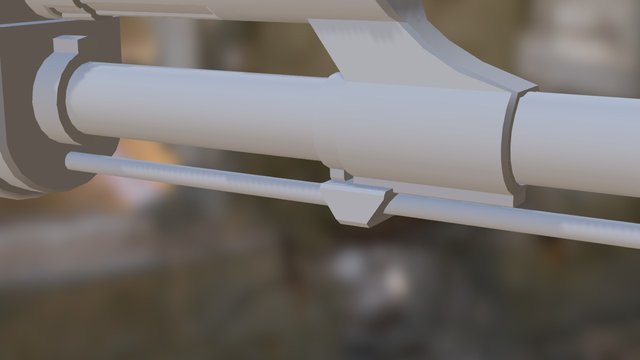 Low-poly AK untextured. 3D Model