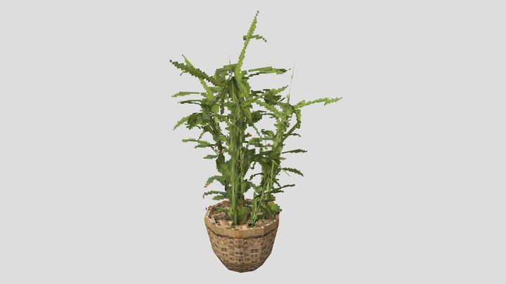 Flowerpot Plant - PS1 Low Poly