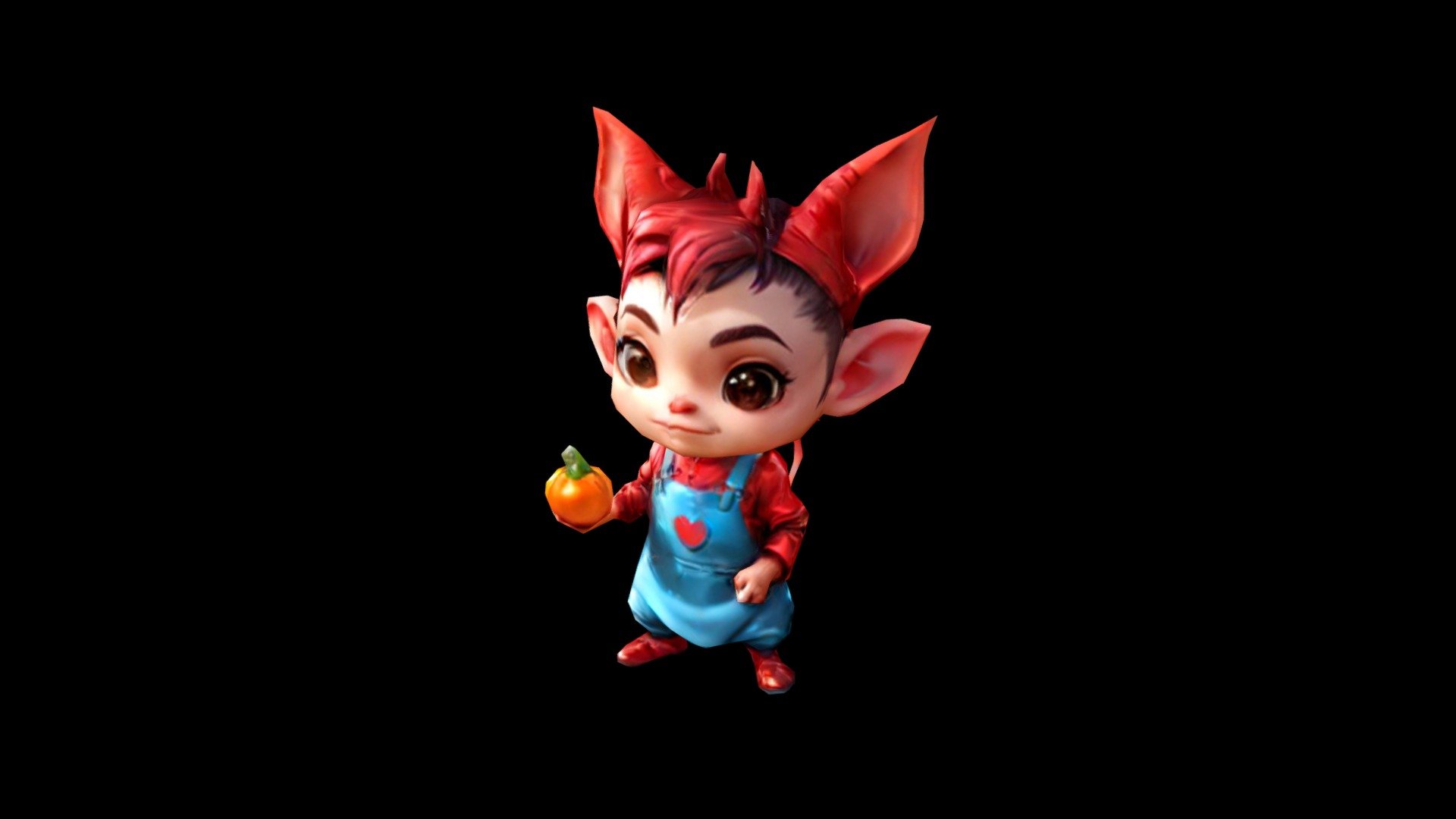 A 3D rendered character of a little red horned g - Download Free 3D ...
