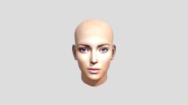 Kelly - Woman Head with BlendShapes 3D Model