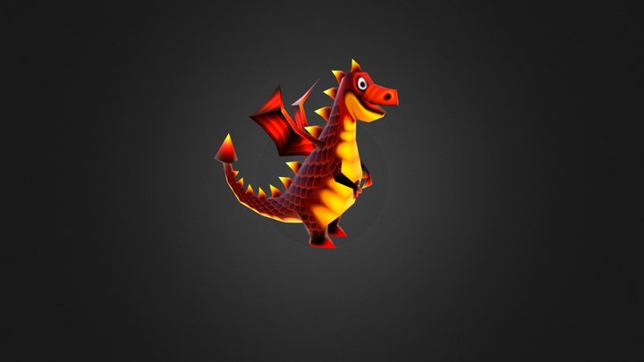 Lowpoly Dragon 3D Model