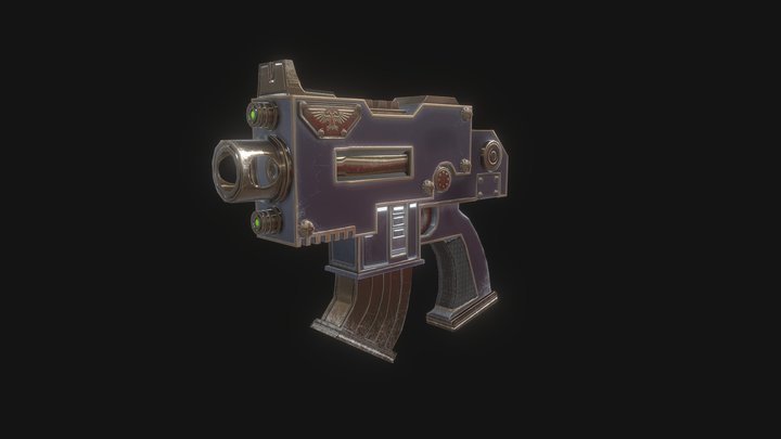 Warhammer 40k Bolt Pistol 3D Model