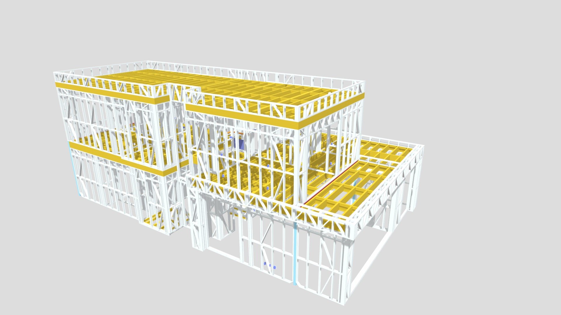 (EC-001) - Steel Frame Structure - 3D model by Bgreen Structures ...