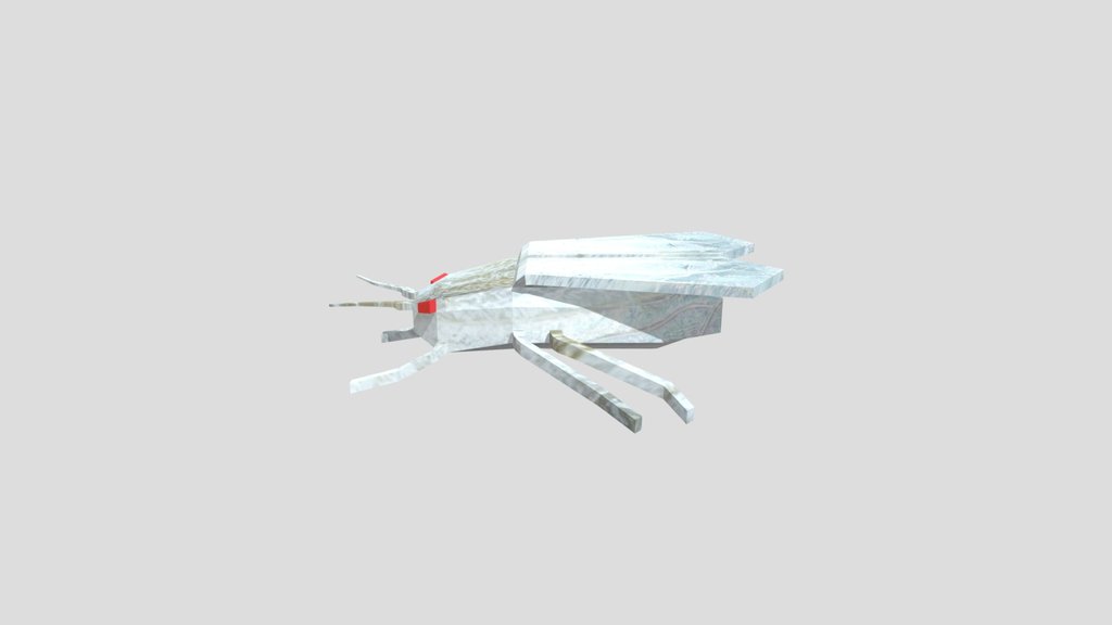 low poly whitefly rigged