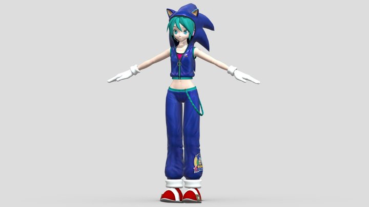 Sonic Style Miku – Modello 3D gratuito STL
