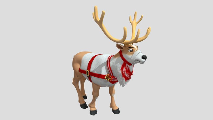Santa Reindeer – Modello 3D gratuito STL