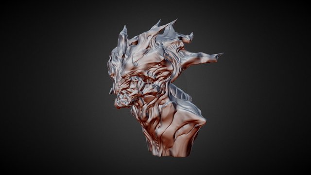 Alien Head Speed Sculpt 3D Model