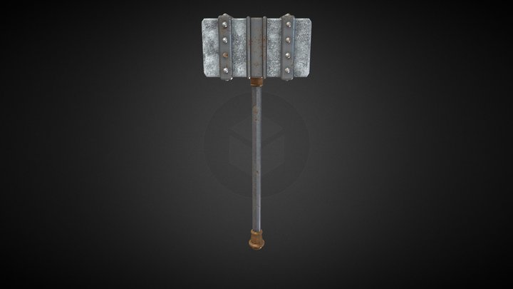 Medieval old hammer 3D Model