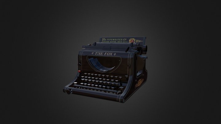 Typewriter Fox1 3D Model