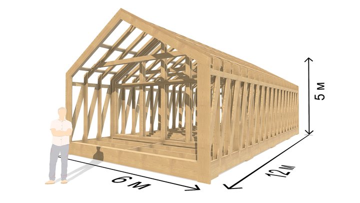Каркас Барн Стандарт 3D Model