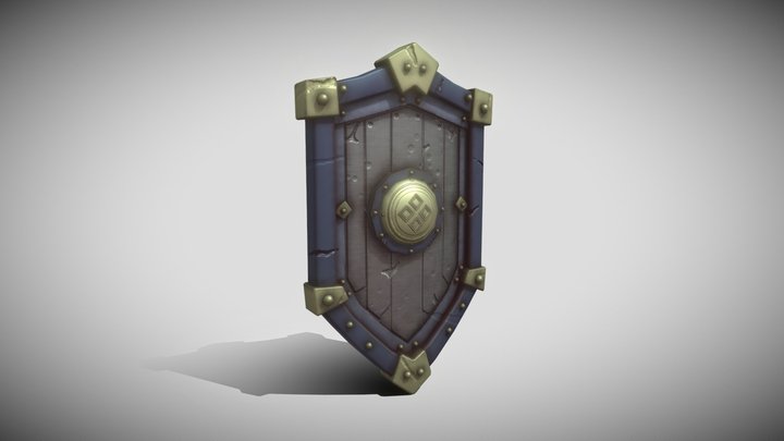 Fantasy Pack - Steel Tower Shield 3D Model