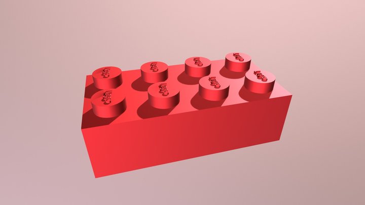 Lego2x4 3D Model