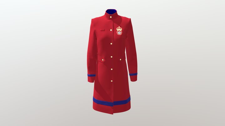 Hampton Court Lady's Coat 3D Model