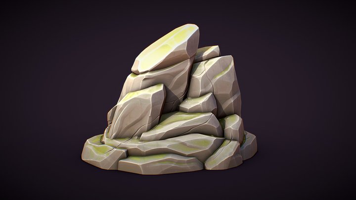 Stylized Rock 🪨 3D Model