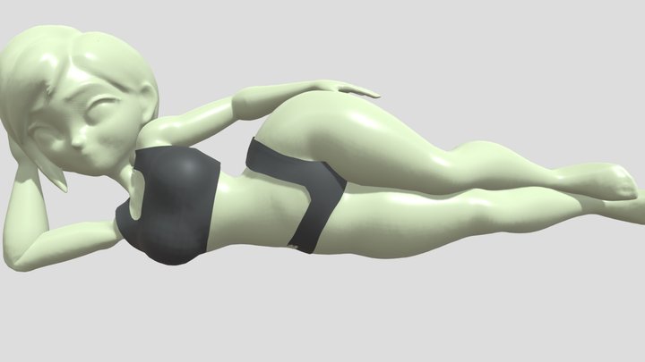 Поза девушка 3D Model