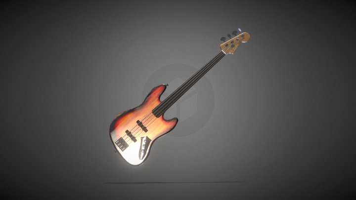 Jaco Pastorius Worned Out Fender Jazz Bass 3D Model