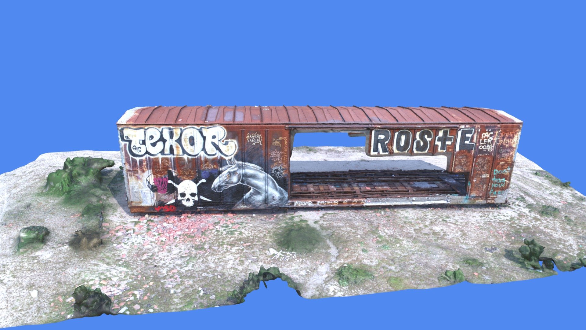 Box Car Graffiti 3D model by srsharpie [939a6c4] Sketchfab