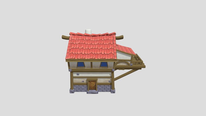 TP4 - Maison Stylisée - Béatrice Colpron 3D Model
