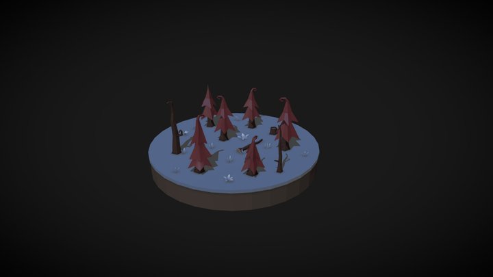 Midnight in the forest. 3D Model
