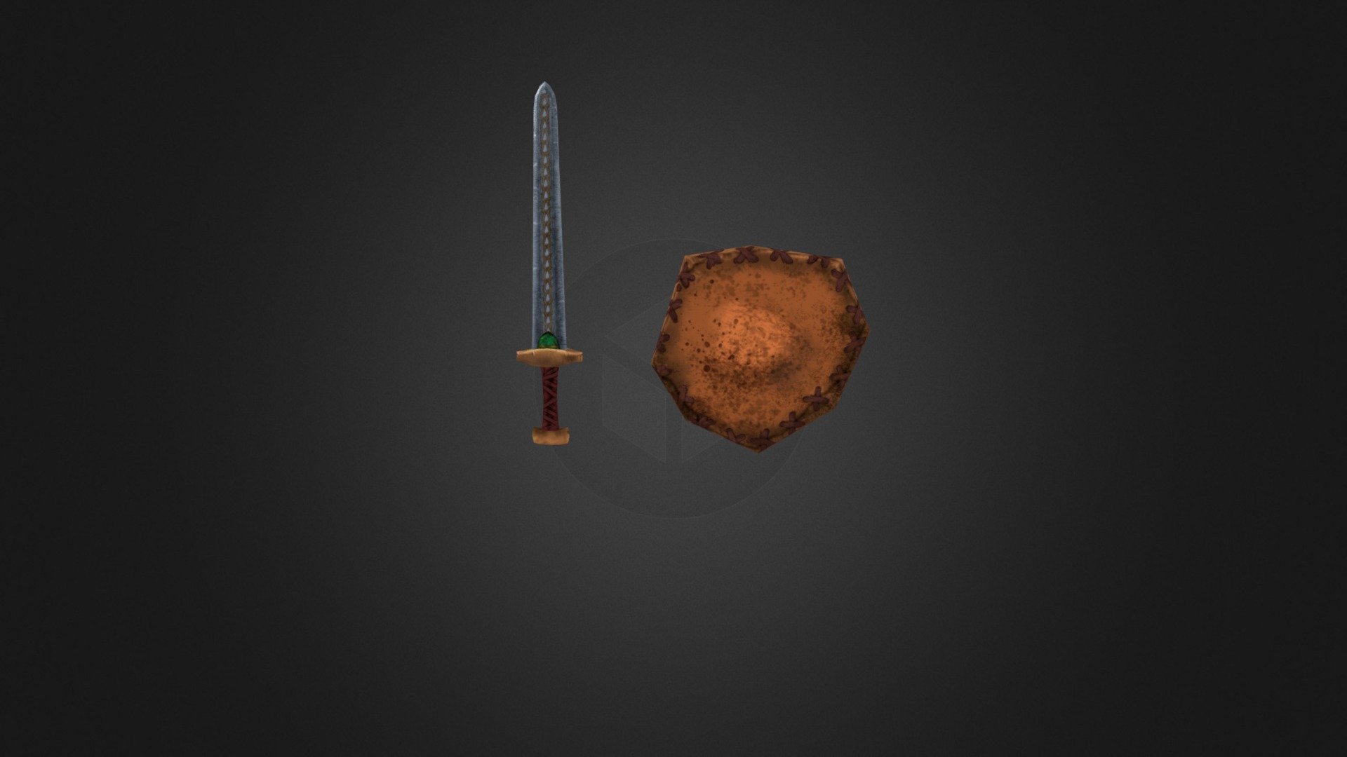 sword&shield — Sketchfab embed 3D viewer