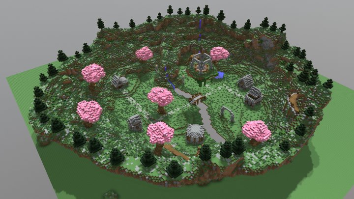 GrassLands Arena 3D Model