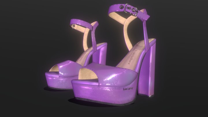 Amethyst heels 3D Model