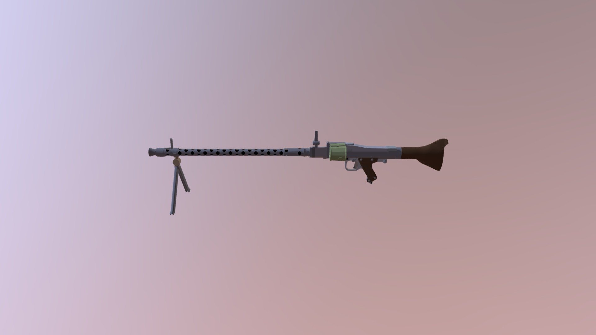 MG-34 LowPoly isometric