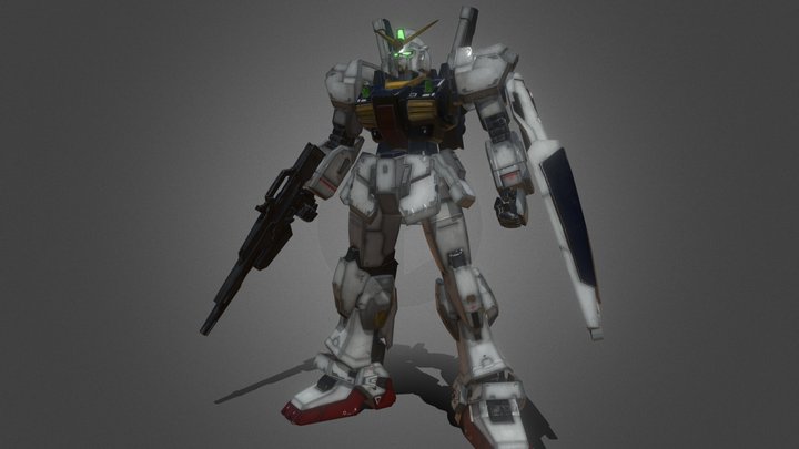 (ROBOT) Gundam mk2 with realistic texture 3D Model