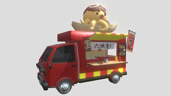 Takoyaki Foodtruck 3D Model