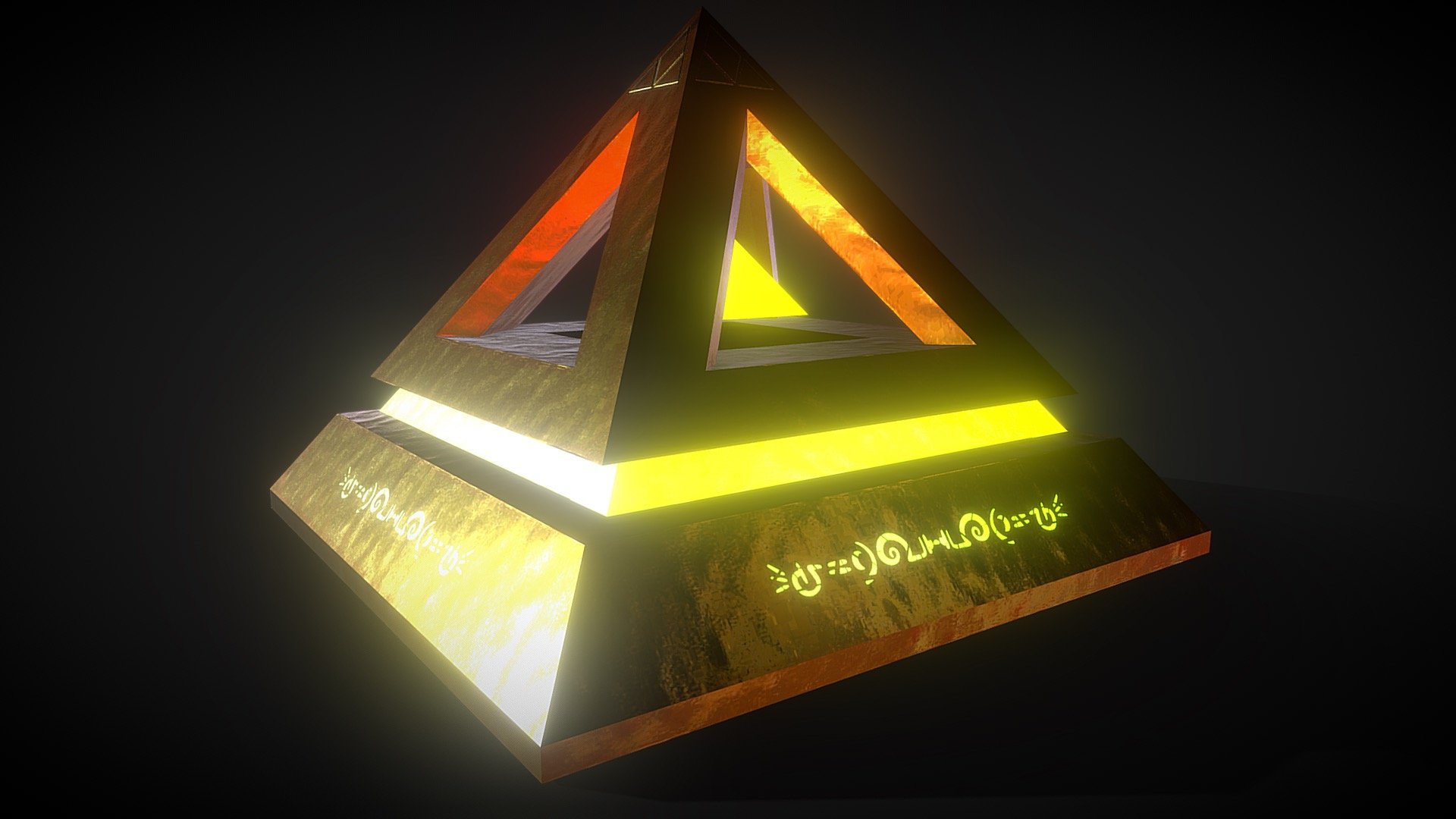 Mystical Ancient Pyramid Artifact — Sketchfab embed 3D viewer