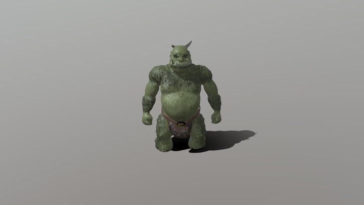 My Second Project: Orc Game Character for Unity 3D Model