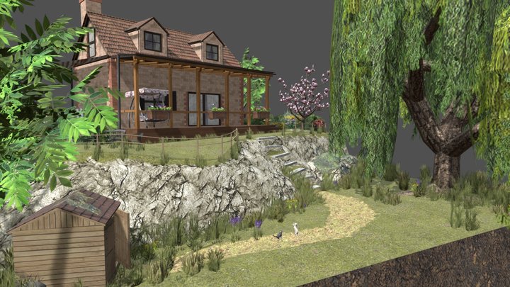 DAE Diorama - Grandma's House 3D Model